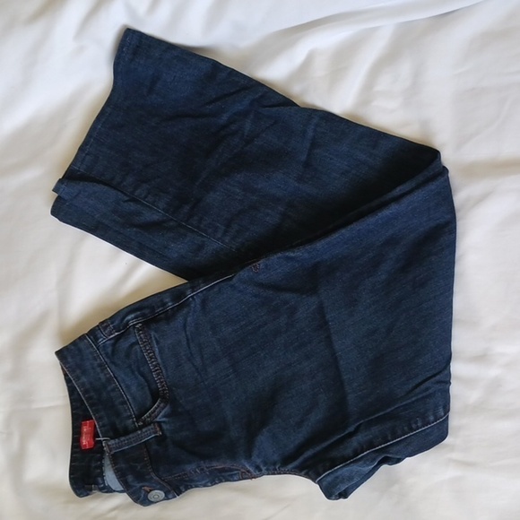 Anthropologie Level 99 Cropped Wide-Leg, Dark Wash Jeans, Size 28 - Picture 12 of 12